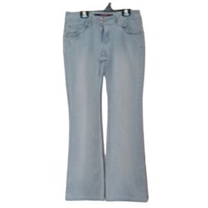 - Women's Light Blue Jeans With Pink Decor
